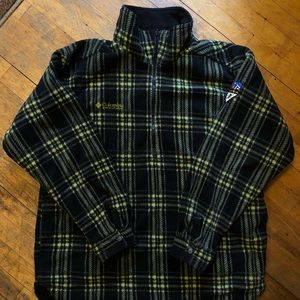 Columbia Reversible Fleece Yellow Plaid Men’s L